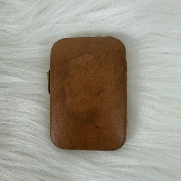 Vintage Buxton Key-Tainer Key Fob Organizer Case Genuine Leather 3”x2 2/8” Tan - Picture 3 of 10